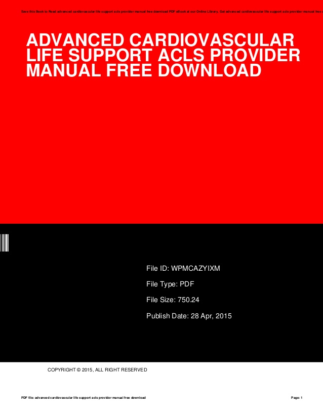 Advanced cardiovascular life support provider manual free download for mac